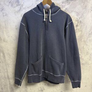 Wallace & Barnes Sweatshirt Mens L 23.5x27.5 Heavyweight Fleece 1/4 Zip